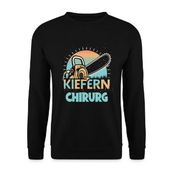 Kiefernchirurg - Unisex Pullover - Schwarz - Vorne - Alina (178cm) & Michal (187cm)