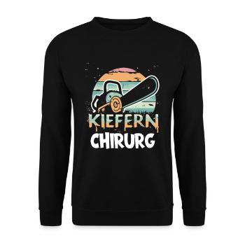 Kiefernchirurg - Unisex Pullover - Schwarz - Vorne - Alina (178cm) & Michal (187cm)
