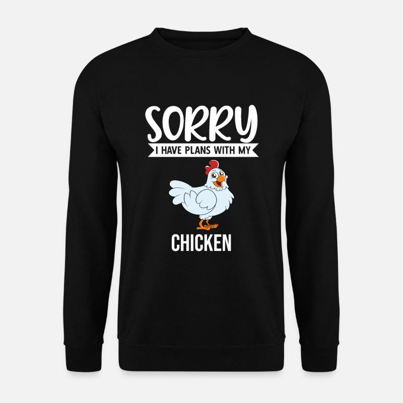 Lustiger Hühner Spruch Huhn - Unisex Pullover - Schwarz