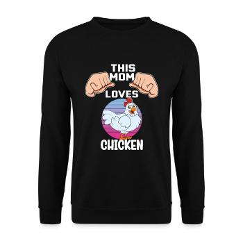 Drôle de poulet disant poulet - Sweat-shirt Unisexe - noir - Devant - Alina (178cm) & Michal (187cm)