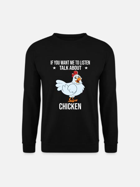 Lustiger Hühner Spruch Huhn - Unisex Pullover - Schwarz