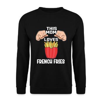 Funny Fries Funny French Fries - Unisex Sweatshirt - black - Front - Alina (178cm) & Michal (187cm)