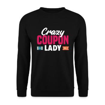 Lustiges Extrem Couponing Coupon Geschenk - Unisex Pullover - Schwarz - Vorne - Alina (178cm) & Michal (187cm)