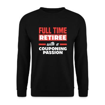 Funny Extreme Couponing Coupon Gift - Unisex Sweatshirt - black - Front - Alina (178cm) & Michal (187cm)
