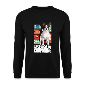 Lustiges Extrem Couponing Coupon Geschenk - Unisex Pullover - Schwarz - Vorne - Alina (178cm) & Michal (187cm)
