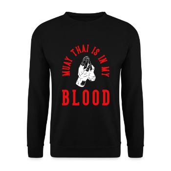 Muay Thai Boxe - Sweat-shirt Unisexe - noir - Devant - Alina (178cm) & Michal (187cm)