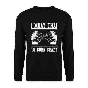 Muay Thai Boxe - Sweat-shirt Unisexe - noir - Devant - Alina (178cm) & Michal (187cm)
