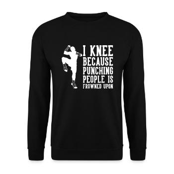Muay Thai Boxe - Sweat-shirt Unisexe - noir - Devant - Alina (178cm) & Michal (187cm)