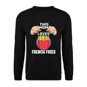 Frites amusantes Frites drôles - Sweat-shirt Unisexe - noir - Devant - Alina (178cm) & Michal (187cm)
