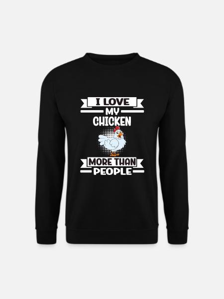 Funny Chicken Saying Chicken - Unisex Sweatshirt - black