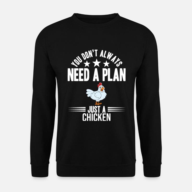 Funny Chicken Saying Chicken - Unisex Sweatshirt - black
