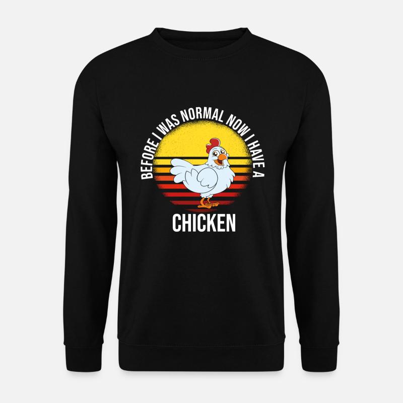 Funny Chicken Saying Chicken - Unisex Sweatshirt - black