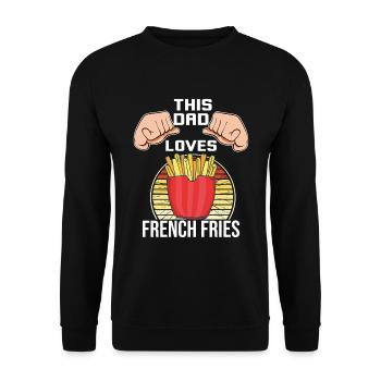 Frites amusantes Frites drôles - Sweat-shirt Unisexe - noir - Devant - Alina (178cm) & Michal (187cm)
