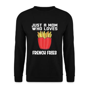 Frites amusantes Frites drôles - Sweat-shirt Unisexe - noir - Devant - Alina (178cm) & Michal (187cm)