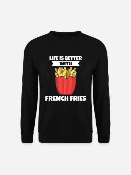 Funny Fries Funny French Fries - Unisex Sweatshirt - black