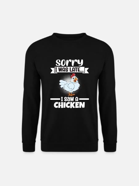 Funny Chicken Saying Chicken - Unisex Sweatshirt - black