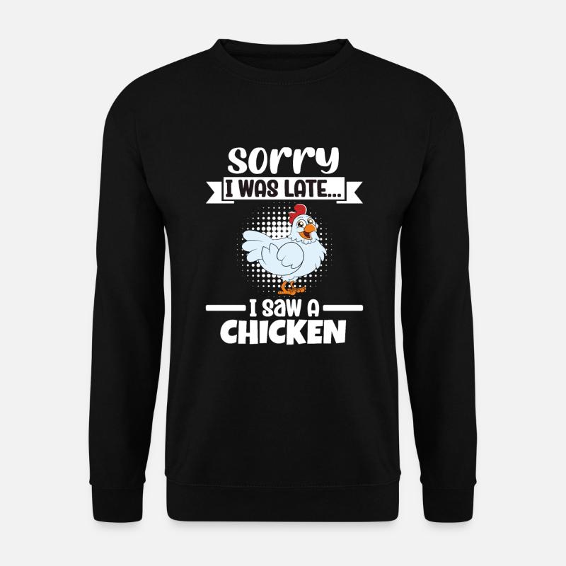 Funny Chicken Saying Chicken - Unisex Sweatshirt - black