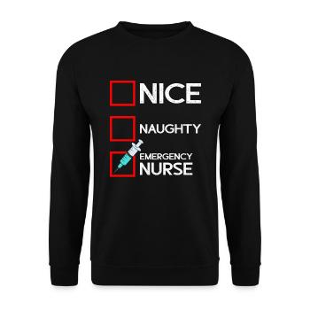 Lustige Krankenschwester Geschenke - Unisex Pullover - Schwarz - Vorne - Alina (178cm) & Michal (187cm)