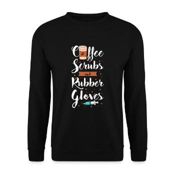 Lustige Krankenschwester Geschenke - Unisex Pullover - Schwarz - Vorne - Alina (178cm) & Michal (187cm)