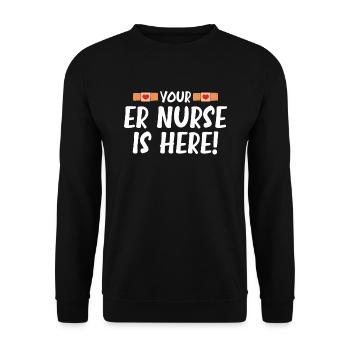 Lustige Krankenschwester Geschenke - Unisex Pullover - Schwarz - Vorne - Alina (178cm) & Michal (187cm)