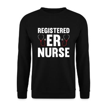 Lustige Krankenschwester Geschenke - Unisex Pullover - Schwarz - Vorne - Alina (178cm) & Michal (187cm)