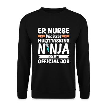 Funny Nurse Gifts - Unisex Sweatshirt - black - Front - Alina (178cm) & Michal (187cm)