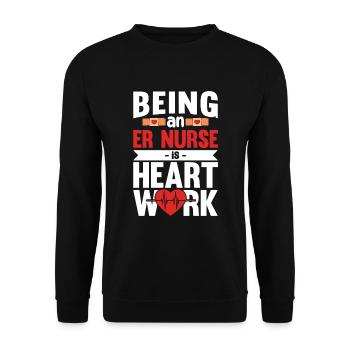 Lustige Krankenschwester Geschenke - Unisex Pullover - Schwarz - Vorne - Alina (178cm) & Michal (187cm)