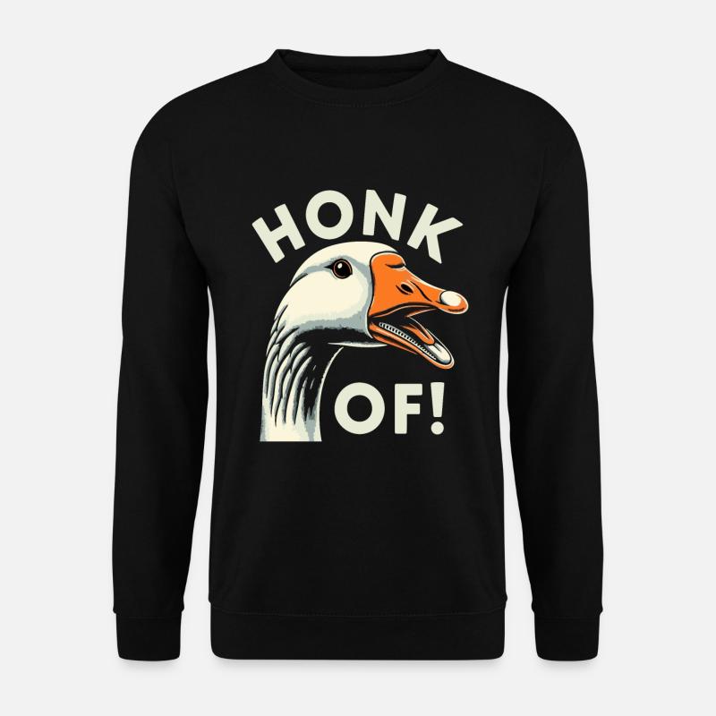Honk Off – Geese Meme - Unisex Sweatshirt - black