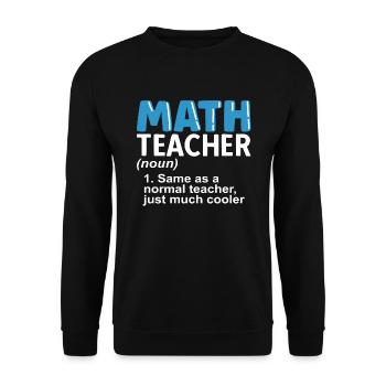 math teacher saying mathematician - Unisex Sweatshirt - black - Front - Alina (178cm) & Michal (187cm)