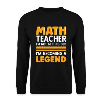 math teacher saying mathematician - Unisex Sweatshirt - black - Front - Alina (178cm) & Michal (187cm)
