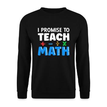 math teacher saying mathematician - Unisex Sweatshirt - black - Front - Alina (178cm) & Michal (187cm)