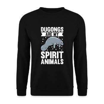 Dugong Manatees Manatee - Unisex Sweatshirt - black - Front - Alina (178cm) & Michal (187cm)