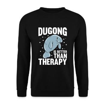 Dugong Manatees Manatee - Unisex Sweatshirt - black - Front - Alina (178cm) & Michal (187cm)