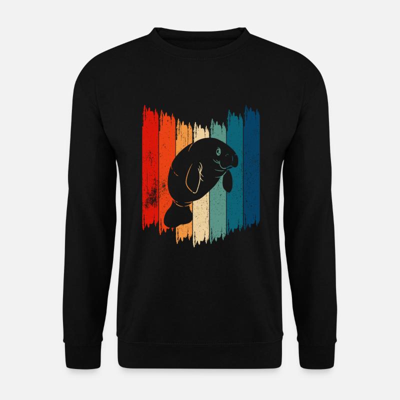 Dugong Manatees Seekuh - Unisex Pullover - Schwarz