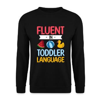 Au Pair Girl Kindergarten Nanny - Unisex Sweatshirt - black - Front - Alina (178cm) & Michal (187cm)