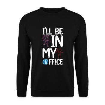 Au Pair Mädchen Kindergarten Nanny - Unisex Pullover - Schwarz - Vorne - Alina (178cm) & Michal (187cm)