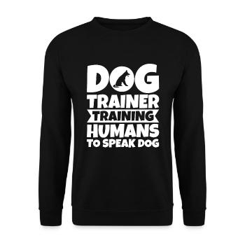 Dresseur de chiens École de chiens Sports canins - Sweat-shirt Unisexe - noir - Devant - Alina (178cm) & Michal (187cm)