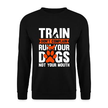 Dresseur de chiens École de chiens Sports canins - Sweat-shirt Unisexe - noir - Devant - Alina (178cm) & Michal (187cm)