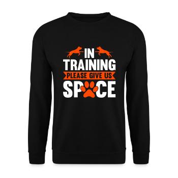 Dresseur de chiens École canine Sports canins - Sweat-shirt Unisexe - noir - Devant - Alina (178cm) & Michal (187cm)