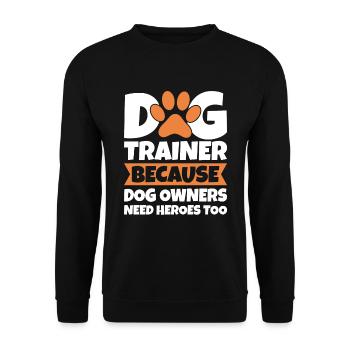 Dresseur de chiens École de chiens Sports canins - Sweat-shirt Unisexe - noir - Devant - Alina (178cm) & Michal (187cm)