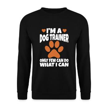 Dresseur de chiens École de chiens Sports canins - Sweat-shirt Unisexe - noir - Devant - Alina (178cm) & Michal (187cm)