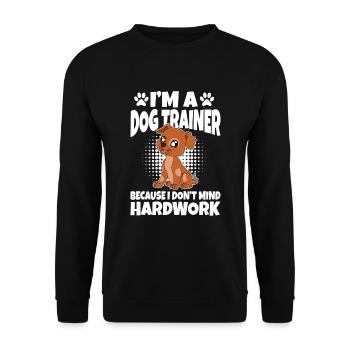 Dresseur de chiens École de chiens Sports canins - Sweat-shirt Unisexe - noir - Devant - Alina (178cm) & Michal (187cm)