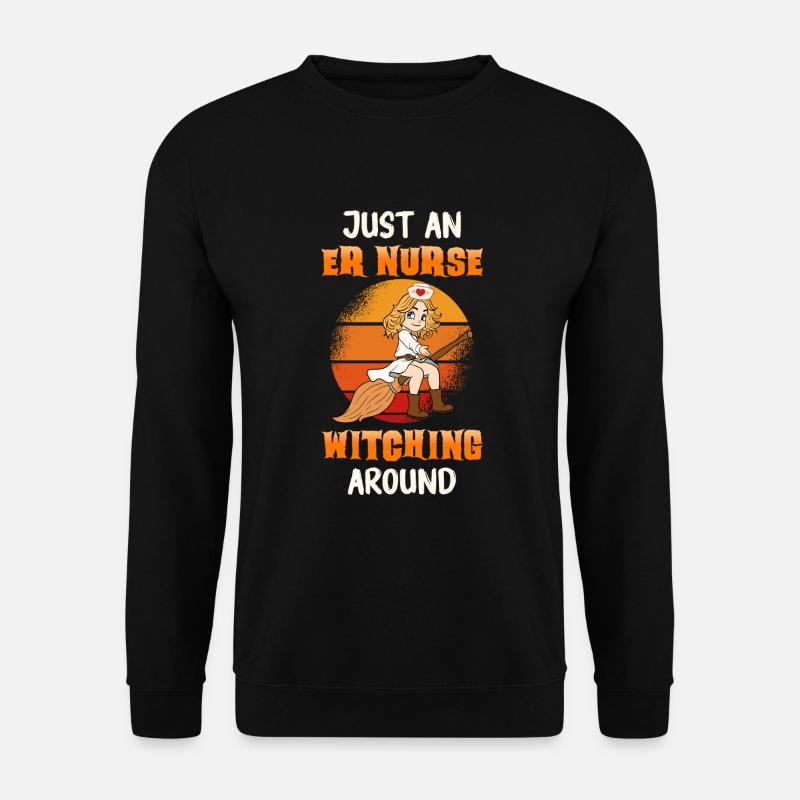 Halloween Krankenschwester Kürbis - Unisex Pullover - Schwarz