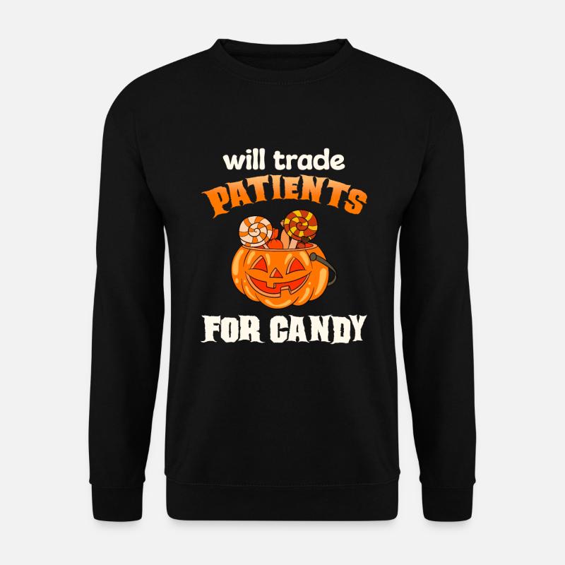 Halloween Krankenschwester Kürbis - Unisex Pullover - Schwarz