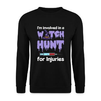 Halloween Nurse Pumpkin - Unisex Sweatshirt - black - Front - Alina (178cm) & Michal (187cm)