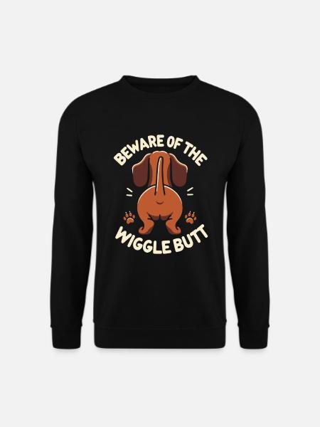Teckel Wigglebutt - Sweat-shirt Unisexe - noir