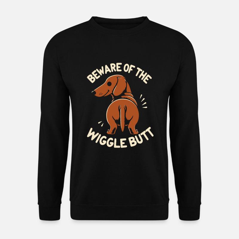 Wigglebutt Dackel - Unisex Pullover - Schwarz