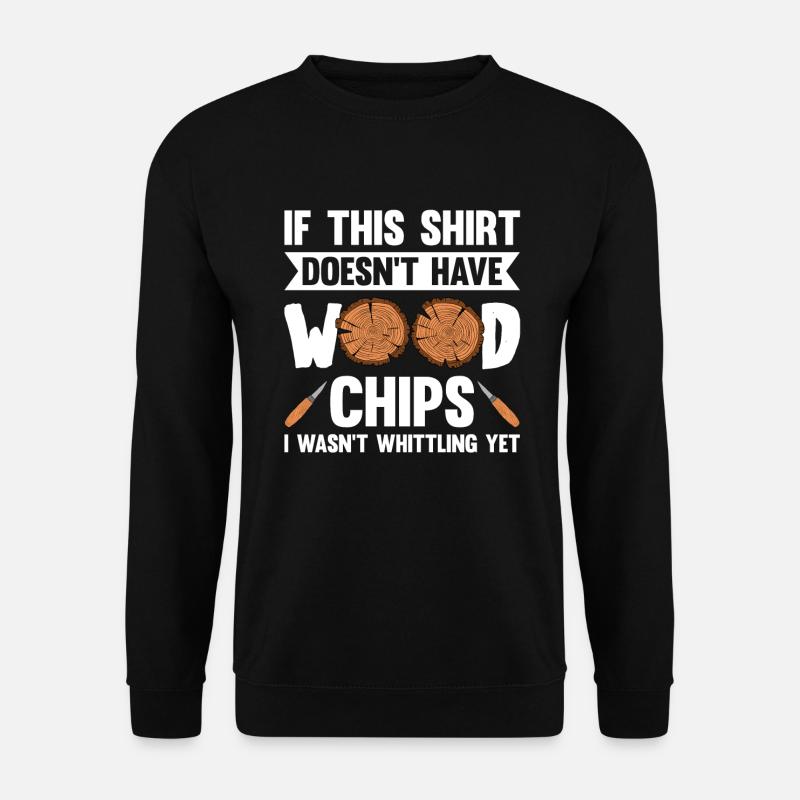 Holz schintzen Holzschnitzerei - Unisex Pullover - Schwarz