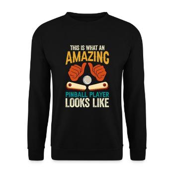 Pinball Machine Pinball Machine - Unisex Sweatshirt - black - Front - Alina (178cm) & Michal (187cm)