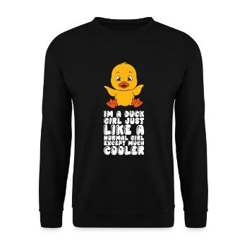 Canard drôle Canards mignons - Sweat-shirt Unisexe - noir - Devant - Alina (178cm) & Michal (187cm)